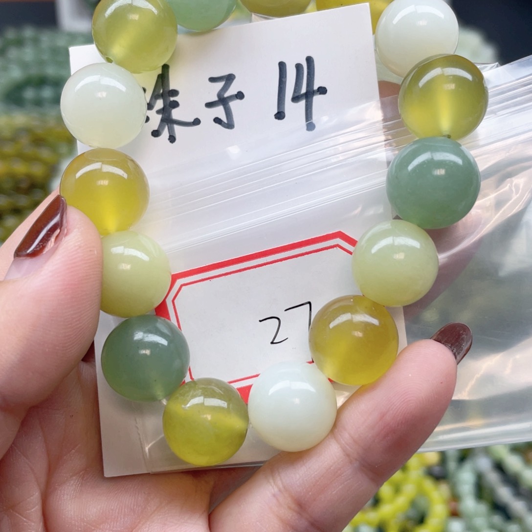 未镶嵌蛇纹石玉手串