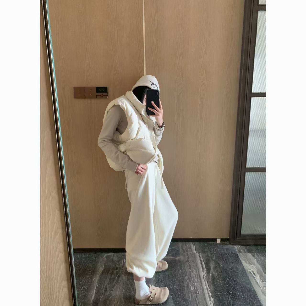 Mao 松弛感宽松垂感抽绳秋冬休闲裤女百搭软糯休闲裤F39990