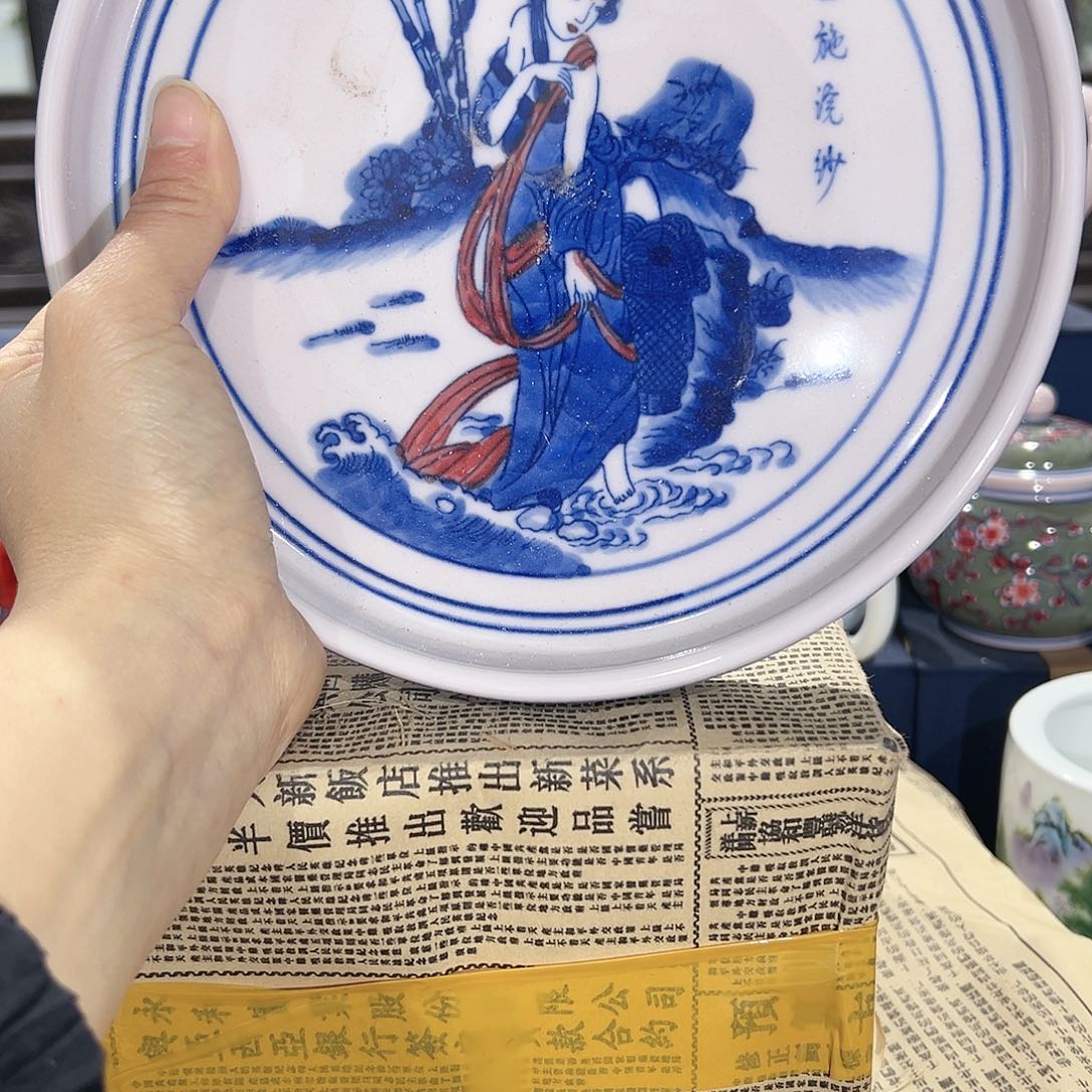 摆件陶景德镇陶瓷赏盘