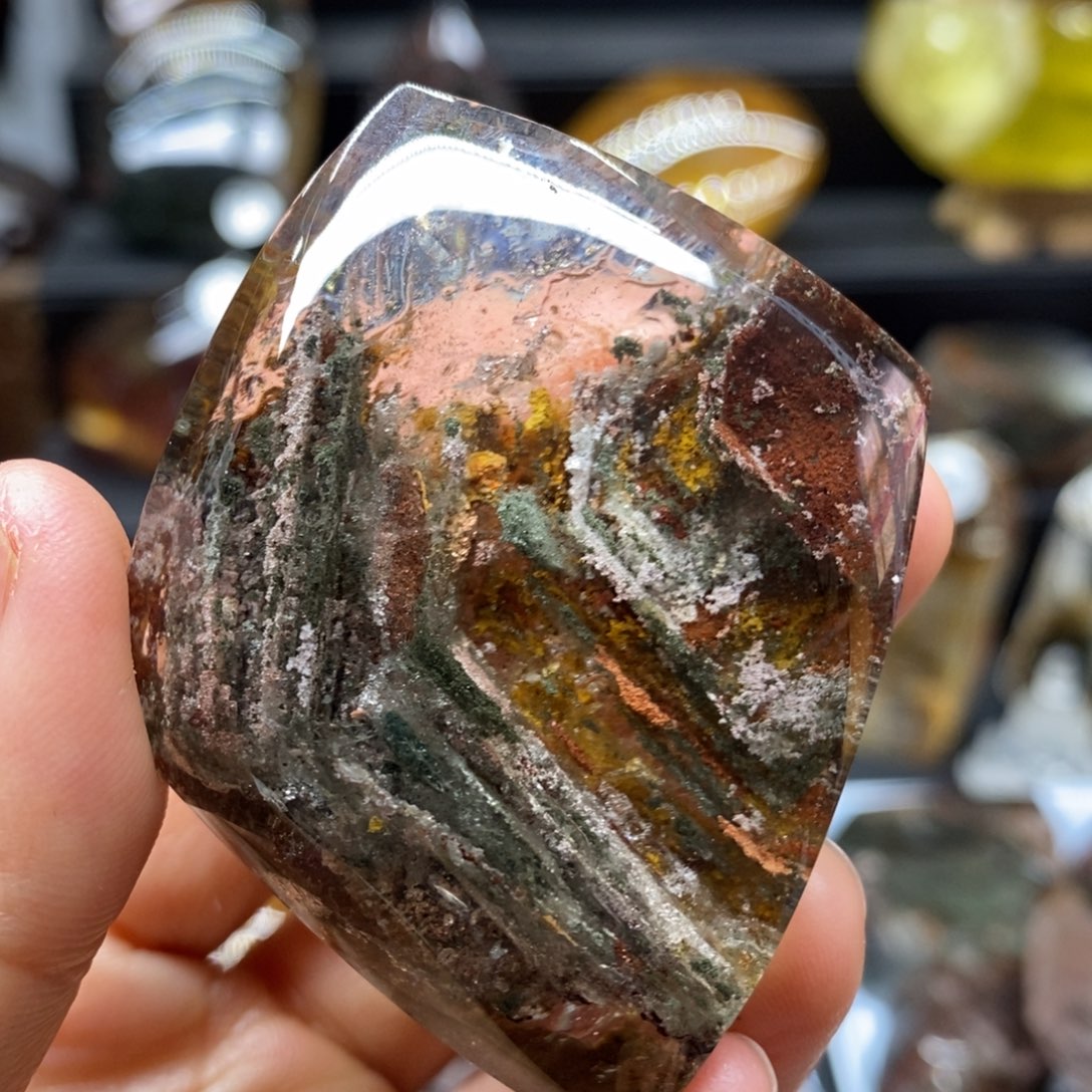 水晶原石手把摆件未镶嵌