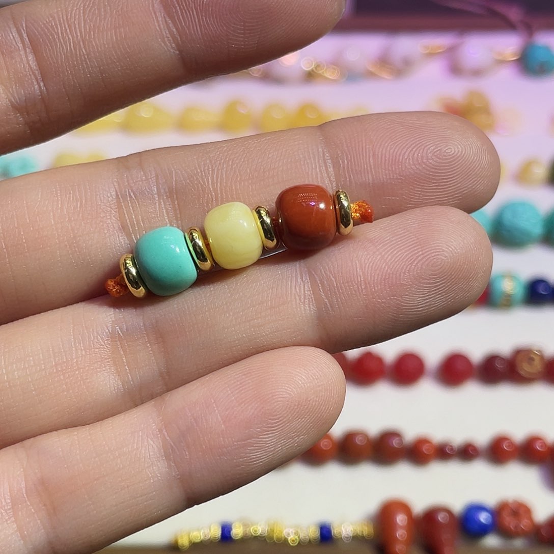 未镶嵌图片南红玛瑙8m红绿灯