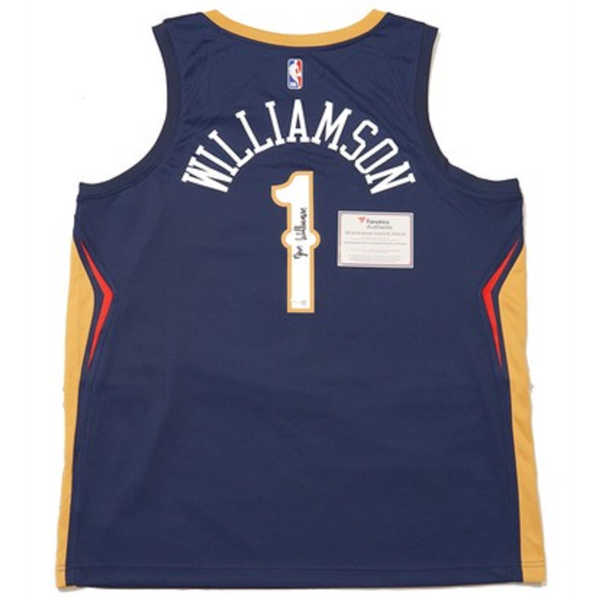 【臻签体育】锡安威廉姆斯亲签鹈鹕队sw球衣收藏（FA认证）