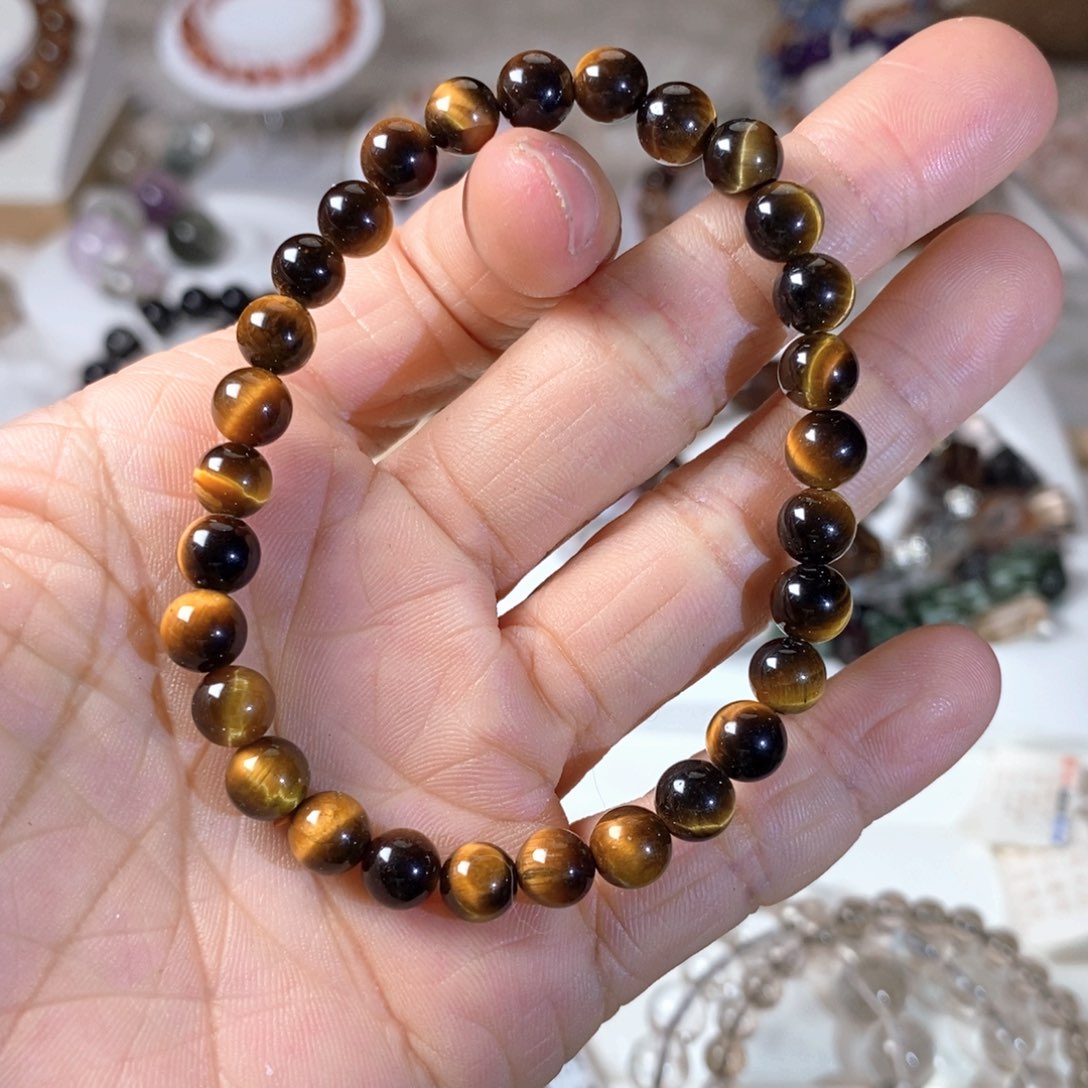 【闪购商品】水晶手链未镶嵌黄虎眼6mm