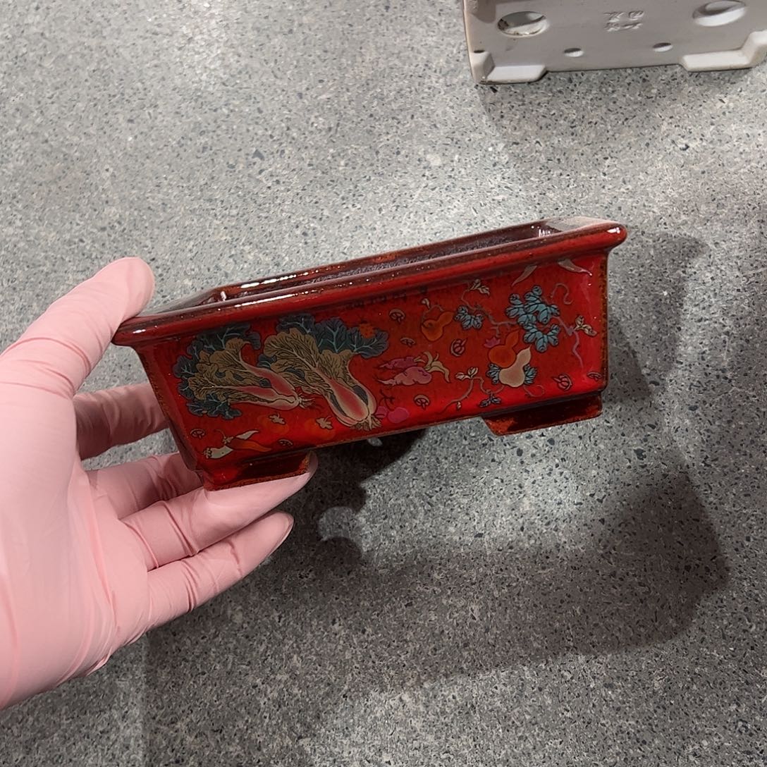 花盆紫砂907号瑕疵15/12/5cm窑变