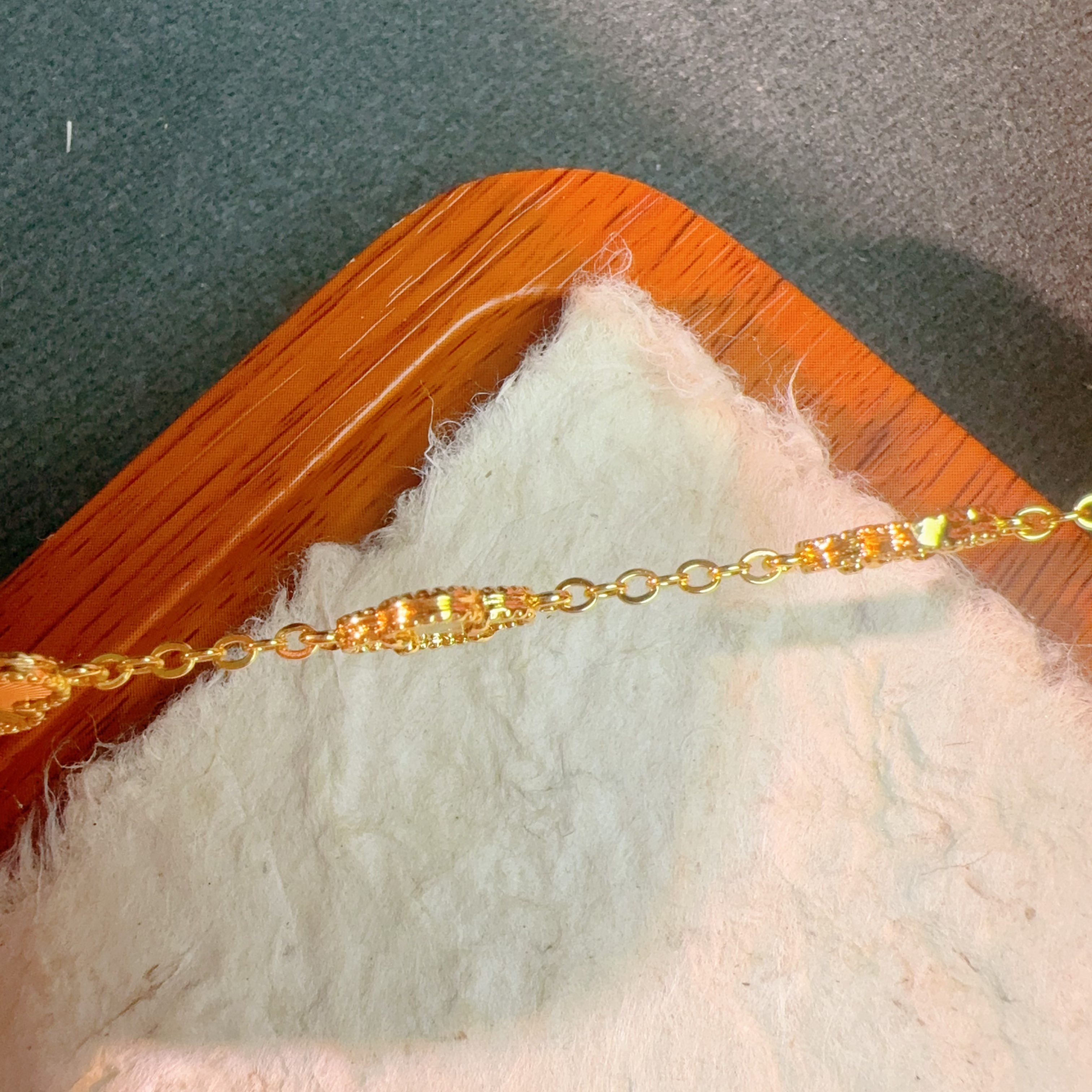 【丁老头甄选】双面车花四叶草手链2026