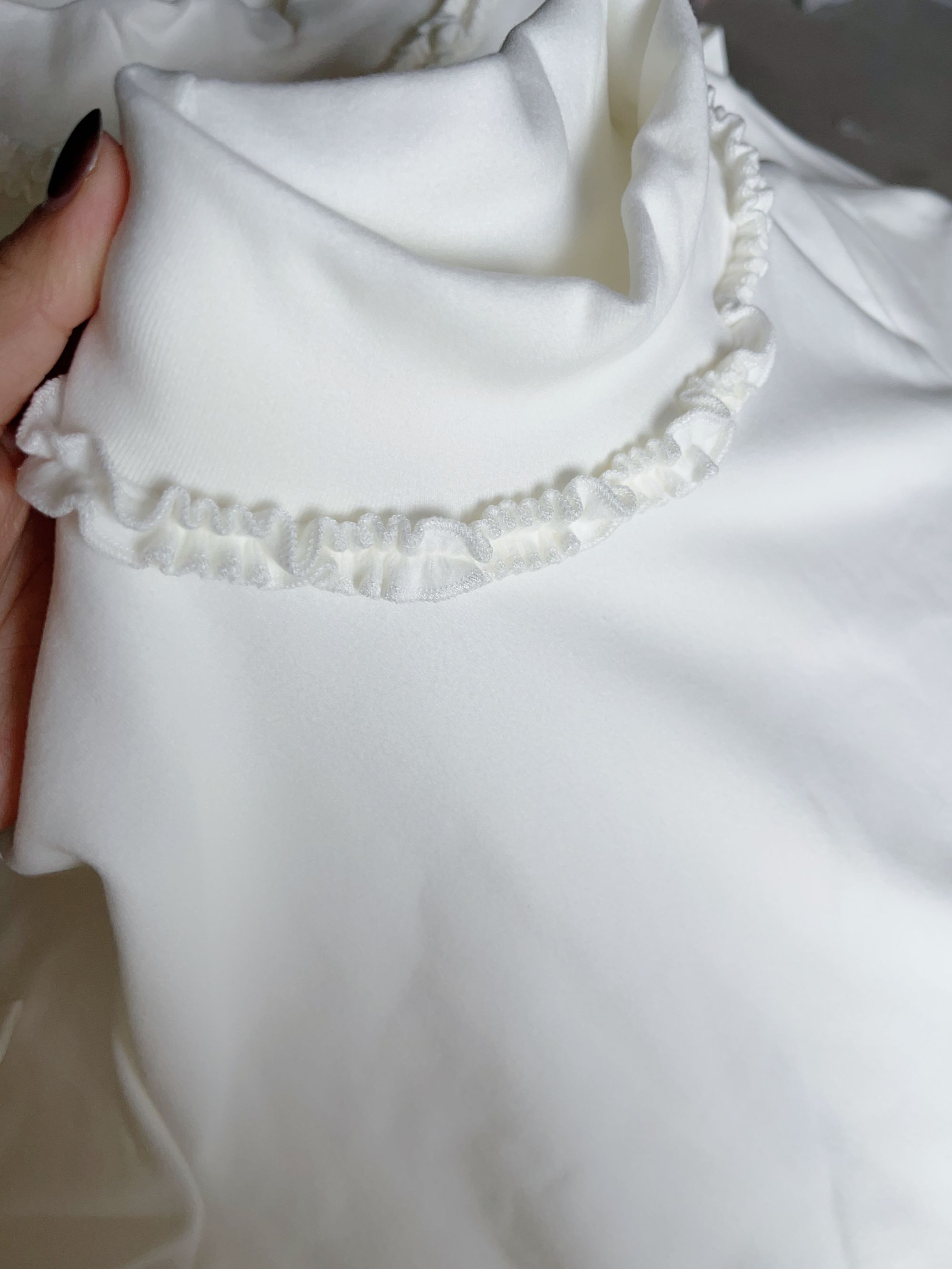 儿童高领花边打底衫