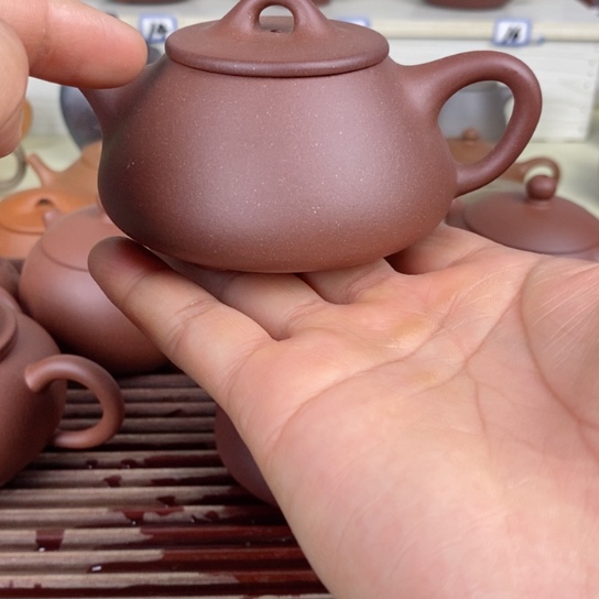 紫砂茶壶风釉羊角山紫泥半手工150cc