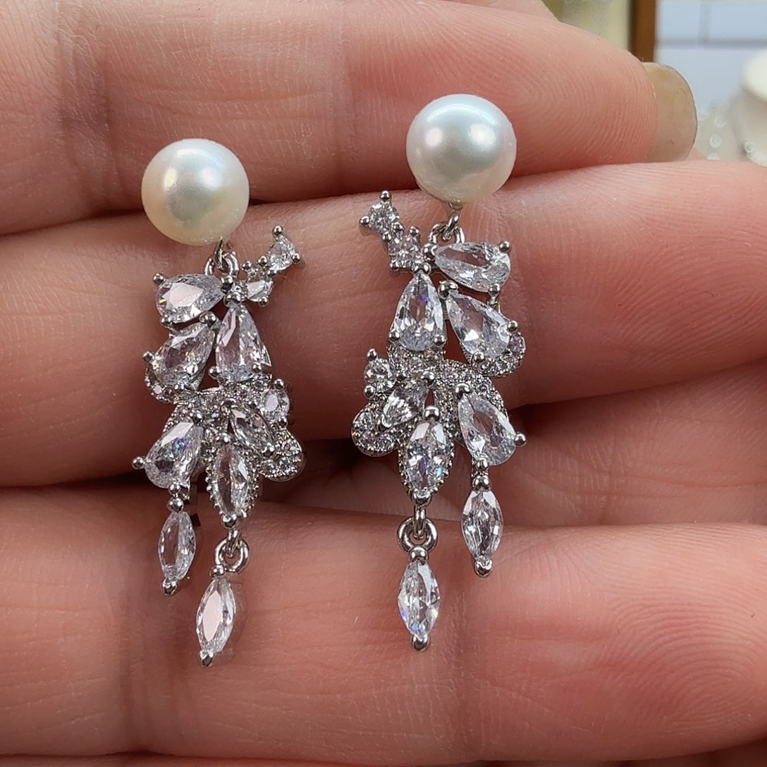 未镶嵌淡水珍珠耳饰56