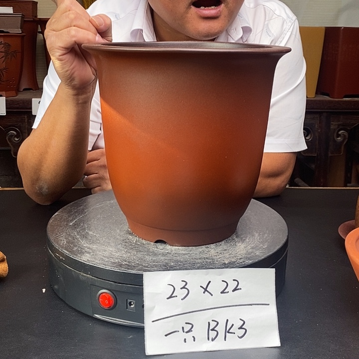 紫砂花盆货号一只BK3