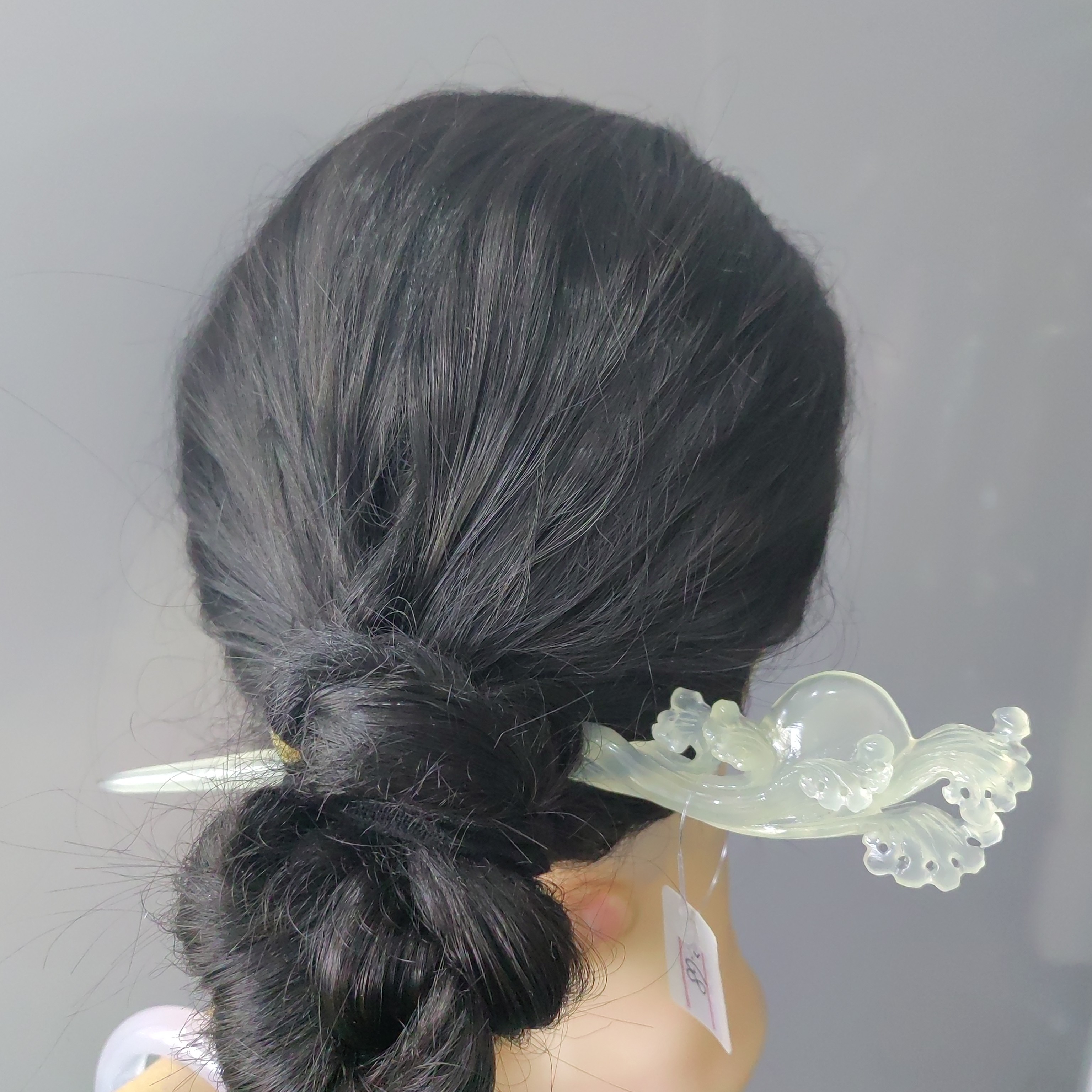 海上升明月发簪，浪花一朵朵，总长约20.5厘米，默认微瑕，杆有墨