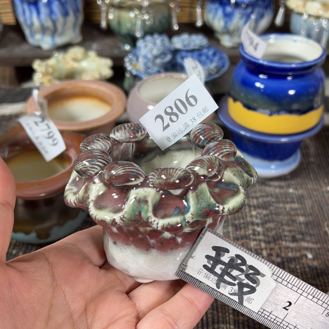 红陶瑕疵景德镇手工花盆