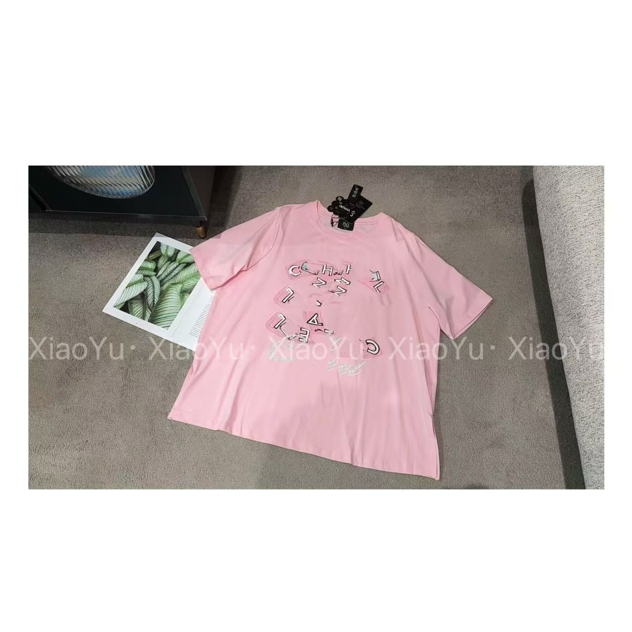 欧货【大牌烫钻高货短袖T恤】YYX 32591【No退换】瑕疵品