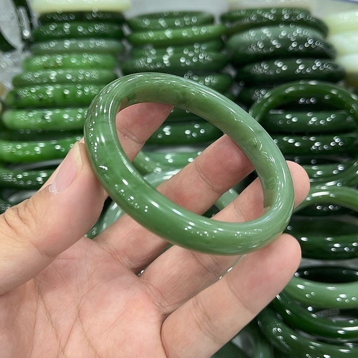 和田玉未镶嵌手镯54.5