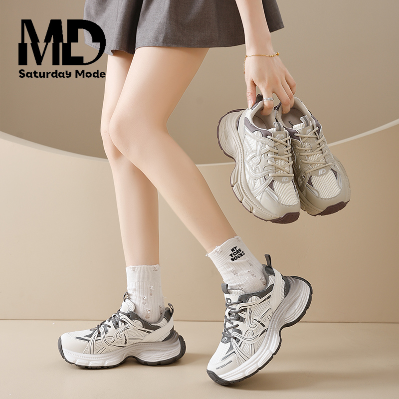 SATURDAYMODE2025春季新款女鞋潮流时尚百搭老爹鞋休闲运动
