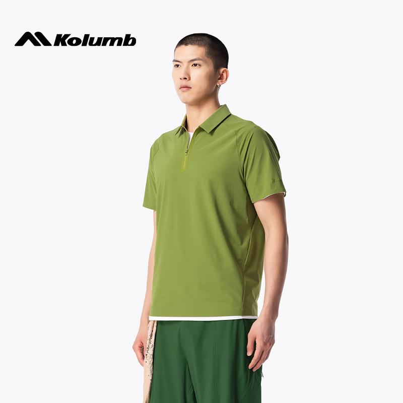 kolumb/哥仑步TRICOT弹力凉感运动POLO衫夏翻领零感t短袖男高尔夫