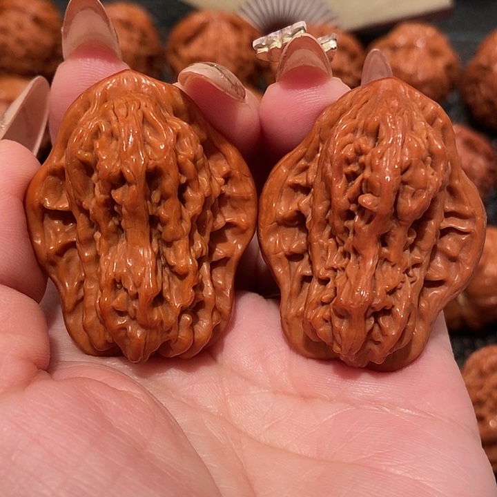 ****3文玩核桃吊坠比翼双飞0829