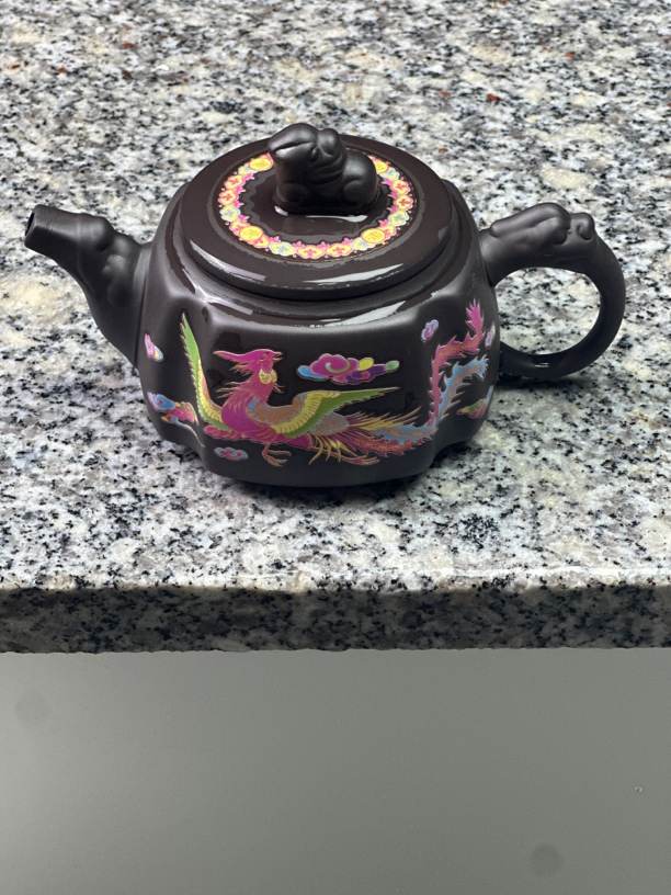 原矿紫砂四方龙凤凤鸣壶- ZJW