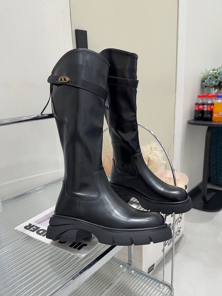 小苏家女鞋大麦家瘦瘦中长靴6919 