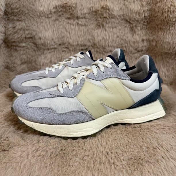 90新 NEW BALANCE 42码265/瑕疵 New Balance 327 休闲鞋 米白