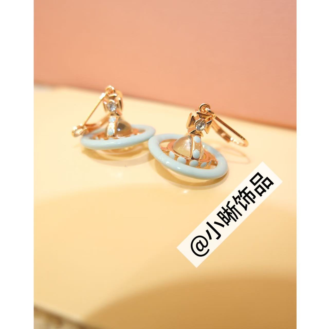 铜合金锆石耳饰 小众设计百搭耳饰46675