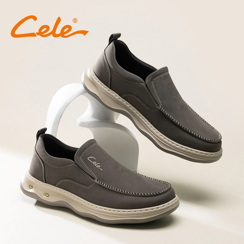 【Cele策乐】休闲鞋男鞋子2025秋季新款真皮一脚蹬男士皮鞋软底鞋