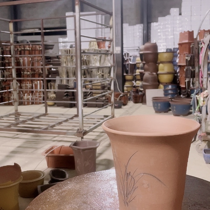 紫砂宜兴紫砂兰花盆小号