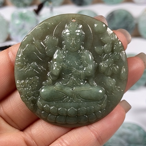 翡翠颈饰未镶嵌大势至菩萨福利