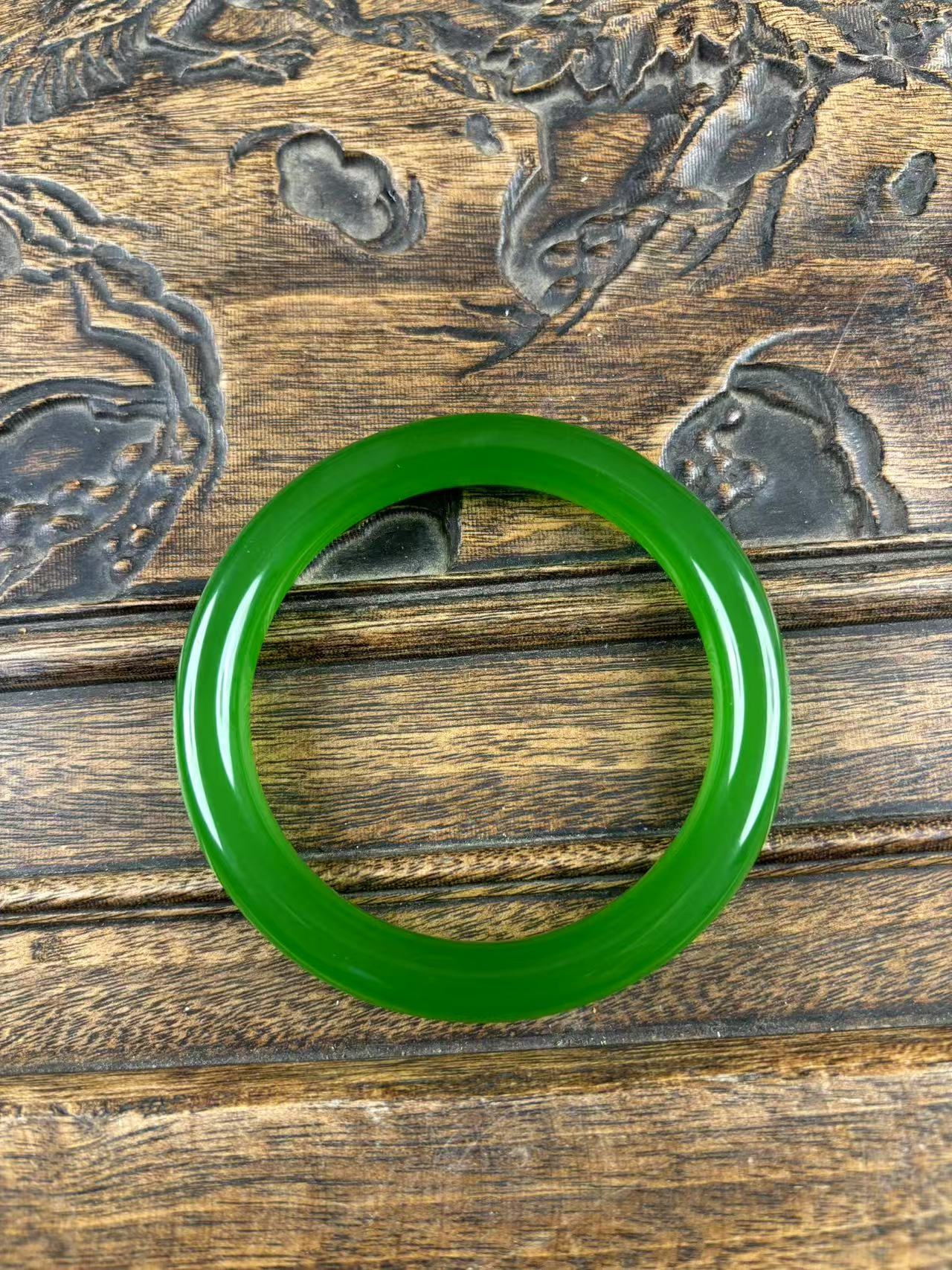 和田玉碧玉手镯一个[小七甄选}