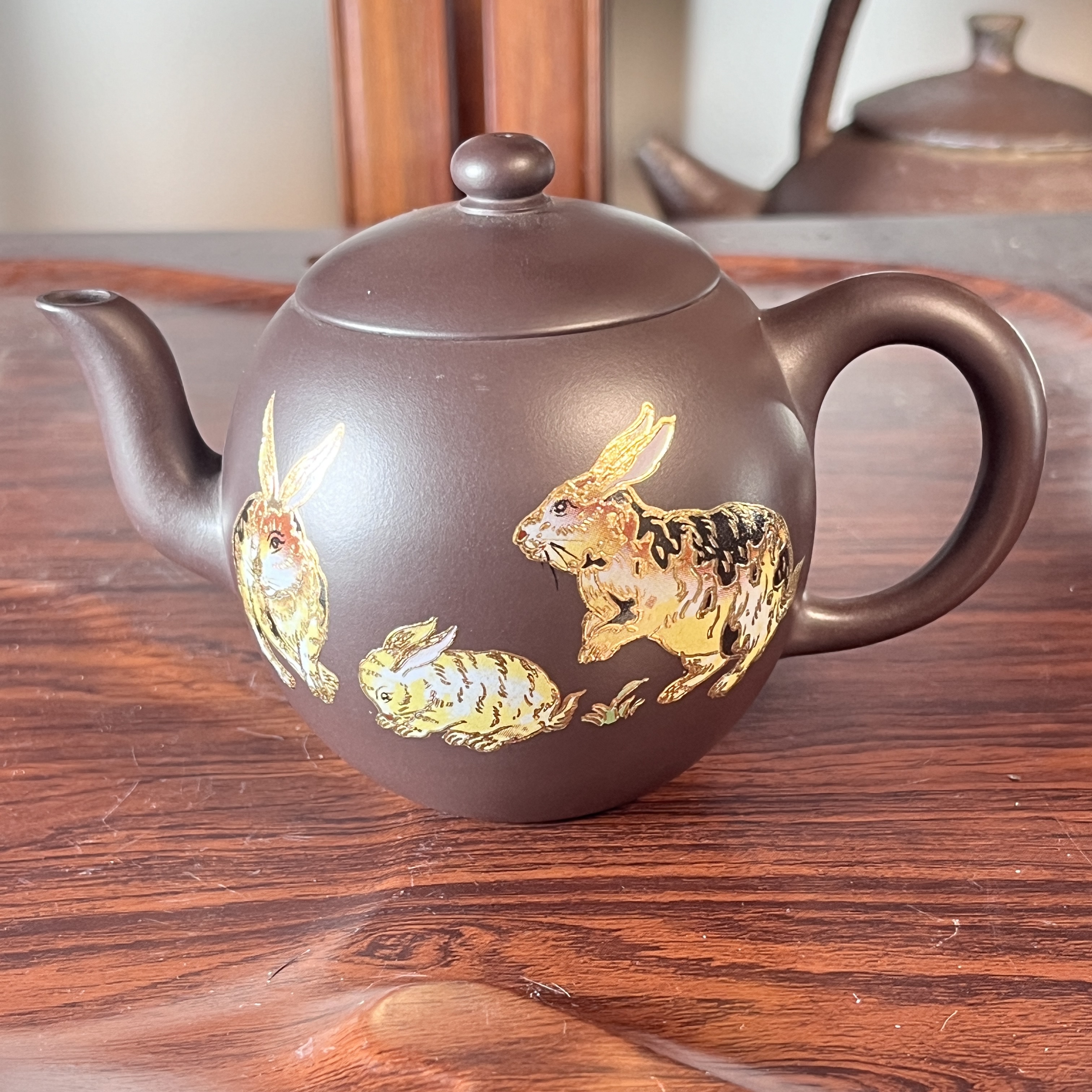 【精品紫砂】-lot016-宫灯-老紫泥-王玉娟-220cc