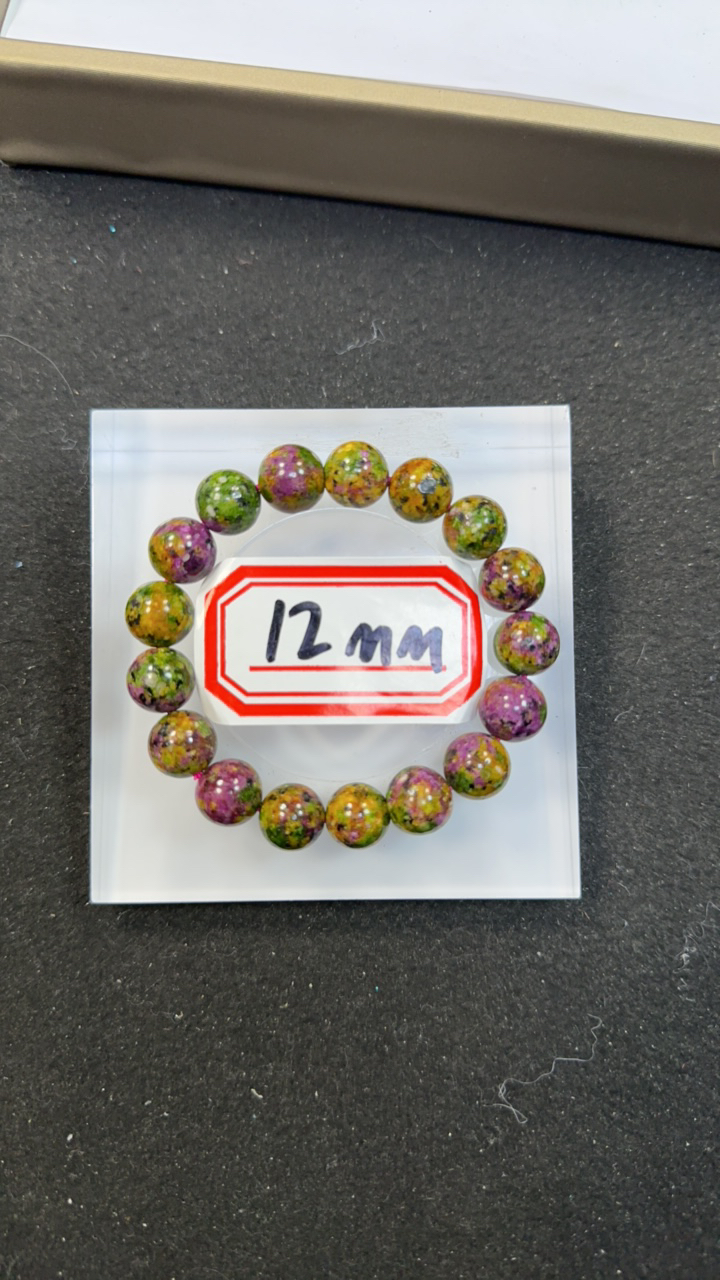 绿紫花舒12mm手串发一条C63