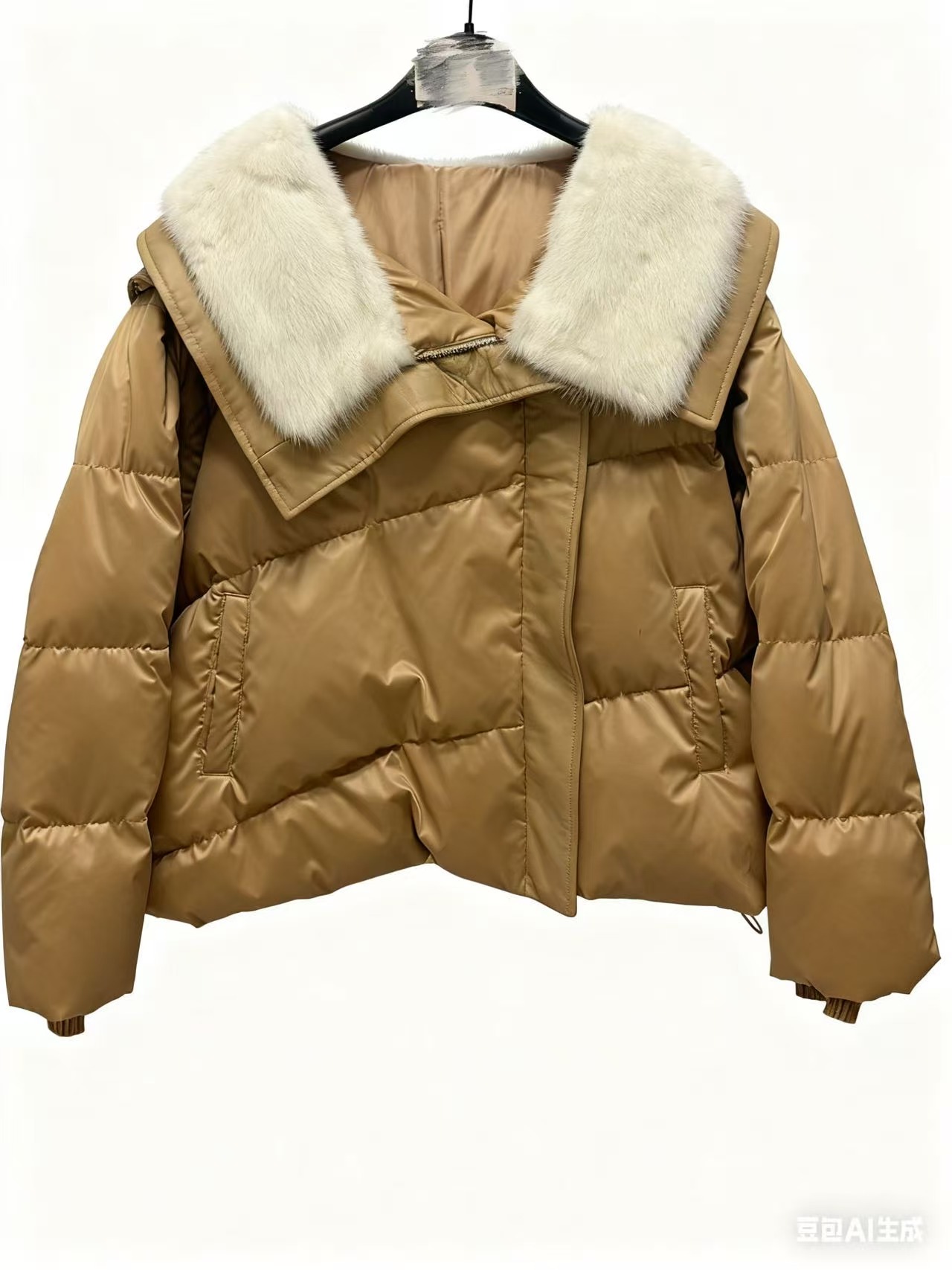 [千金奶酪包]小个子白鹅绒短款羽绒女秋冬新款领面包服