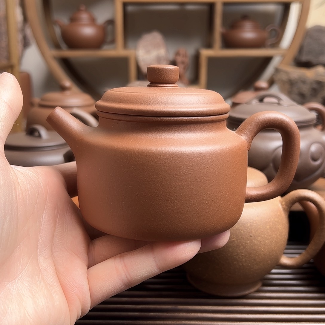 紫砂茶壶德钟260cc红皮龙