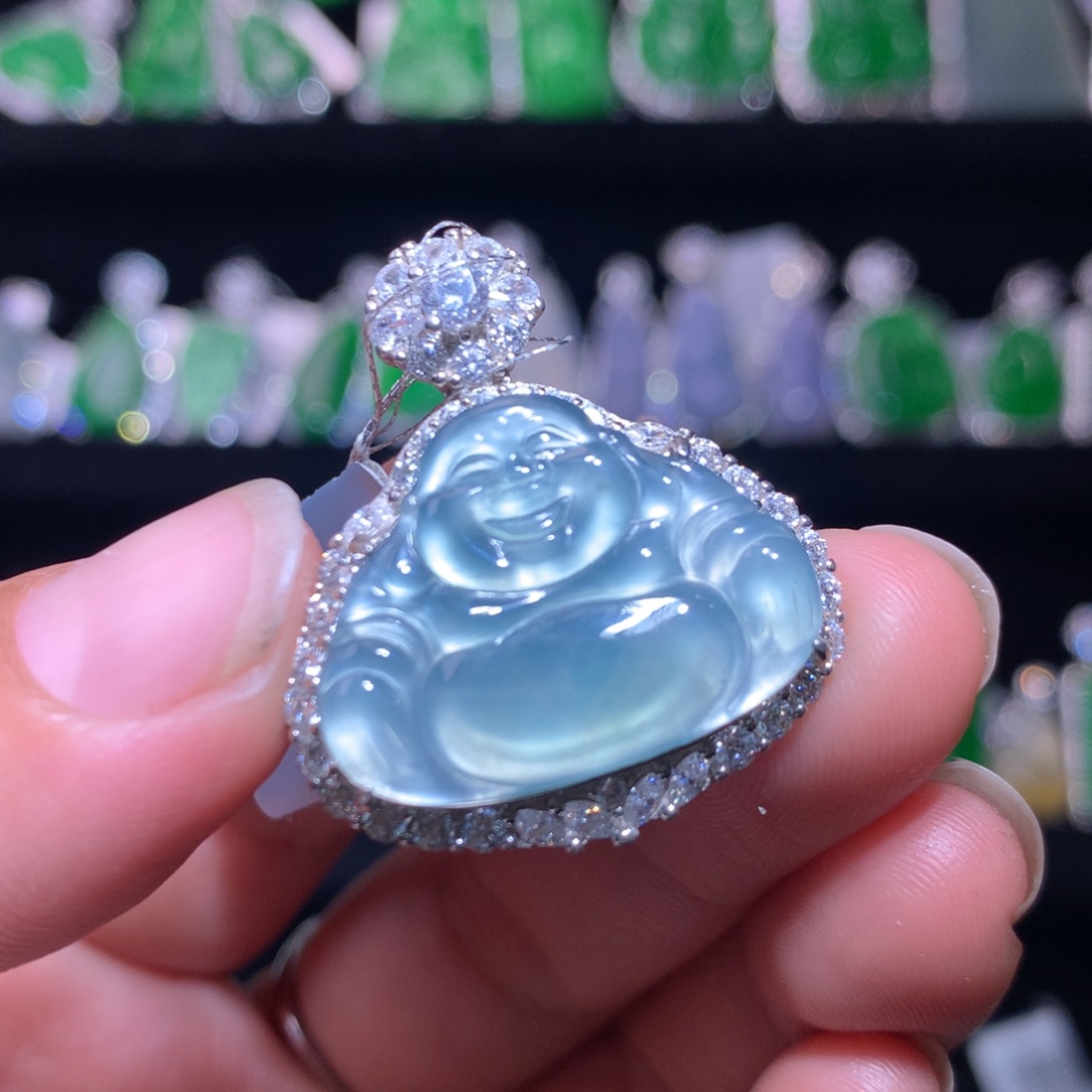 【闪购商品】颈饰银S925镶嵌翡翠天然翡翠