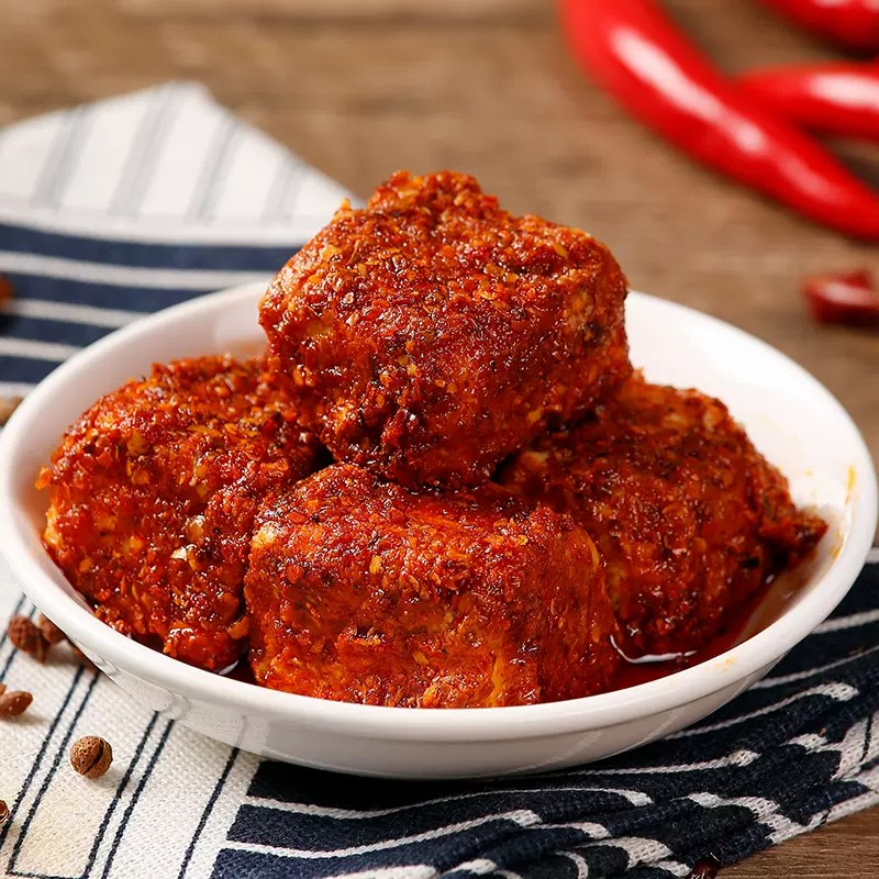 手工农家传统发酵麻辣豆腐乳