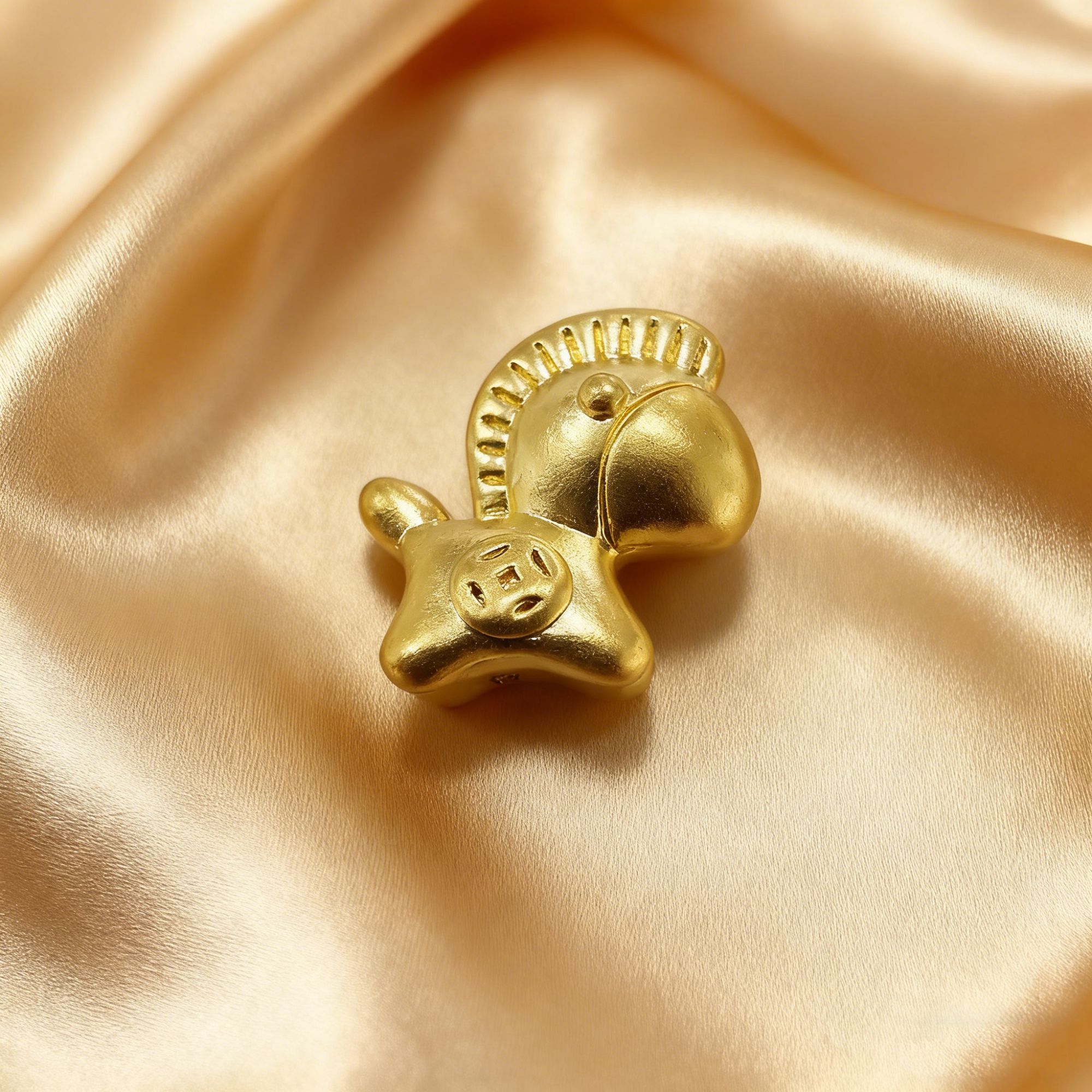 【黄金】足金999大福马 中穿CY449