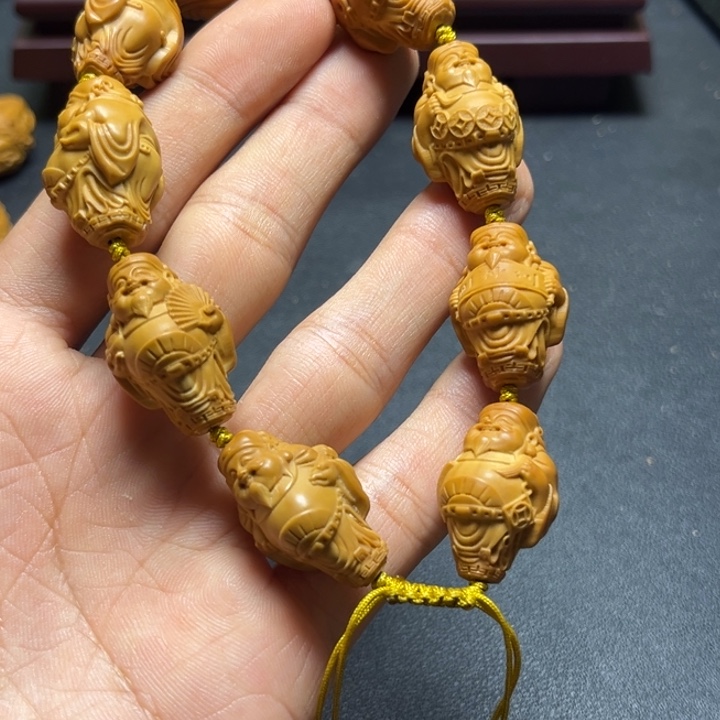 橄榄核手串/手链橄榄核雕八大财神