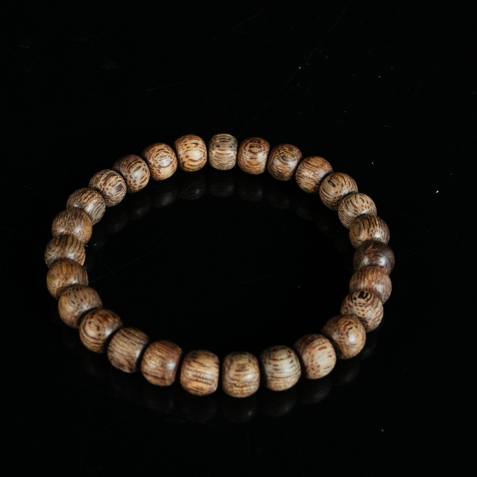 B1914 缅甸红油软丝老料沉香桶珠 0.78x0.67cm  3.93g