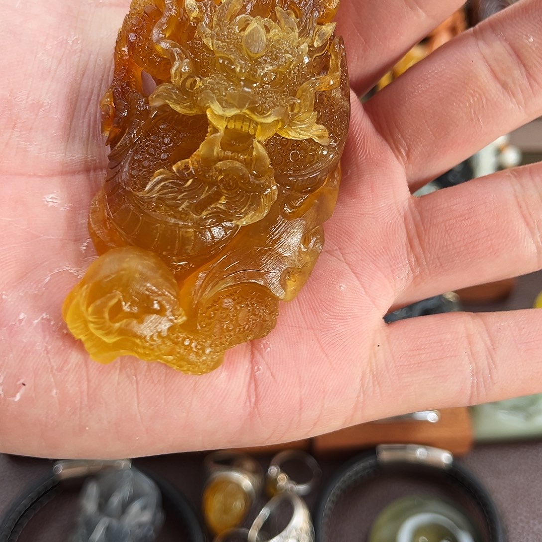 蛇纹石玉颈饰银S925镀金镶嵌X****7