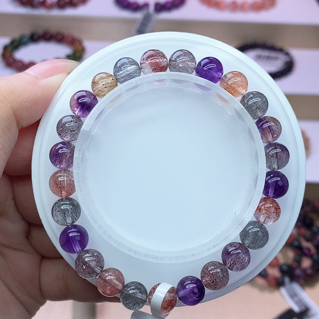 水晶手链未镶嵌糖果超七7+