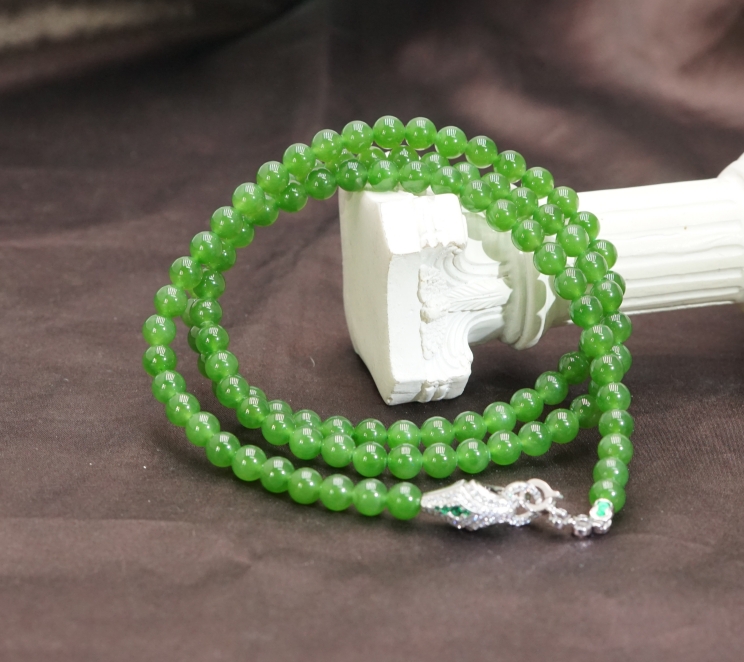 s925和田玉碧玉108 5.5+ A010203