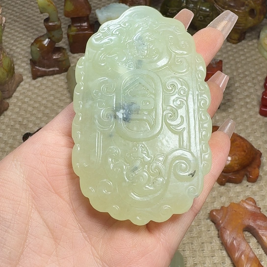 白玉菩提吊坠挂件