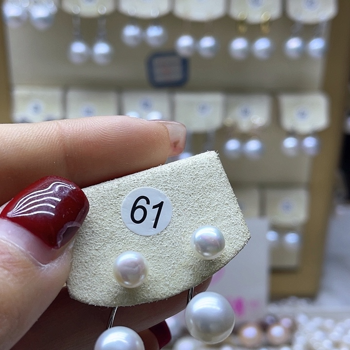 淡水珍珠耳饰银S925镶嵌