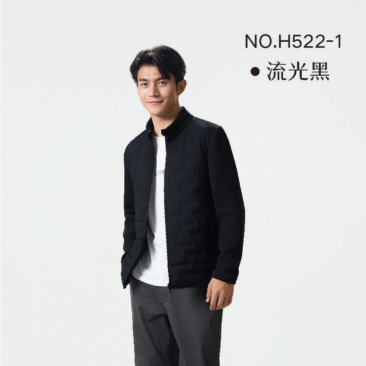 潮流休闲男外套保暖压花户外拼接立领休闲风