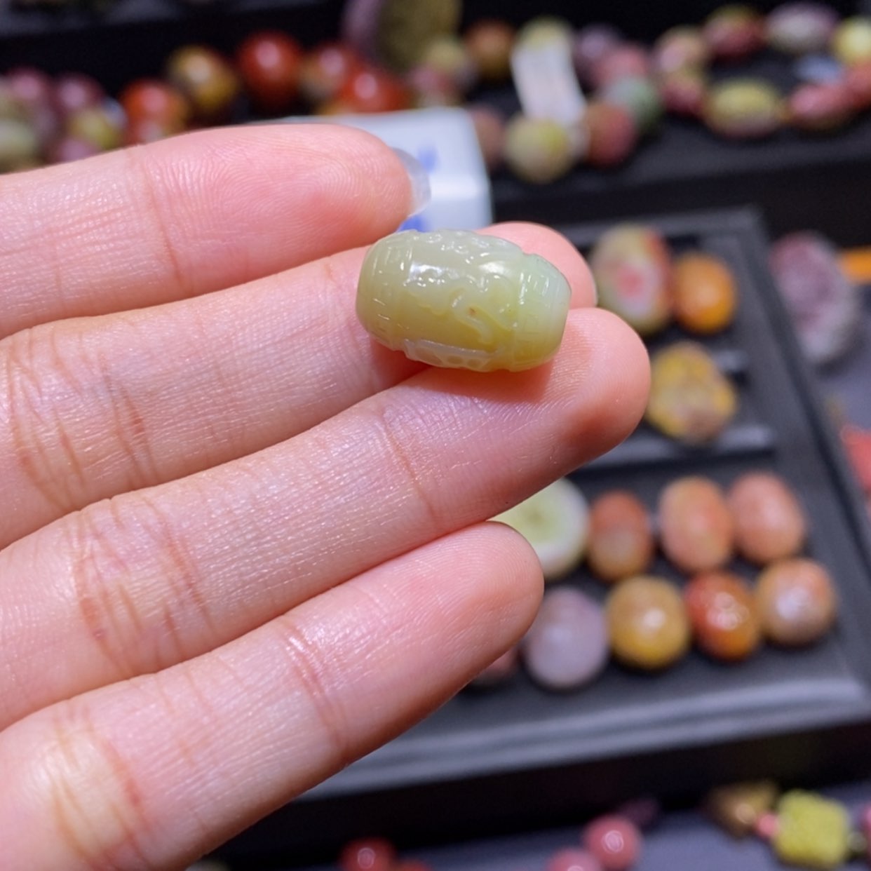 【闪购商品】未镶嵌手链玛瑙/玉髓盐源玛瑙。回纹桶珠