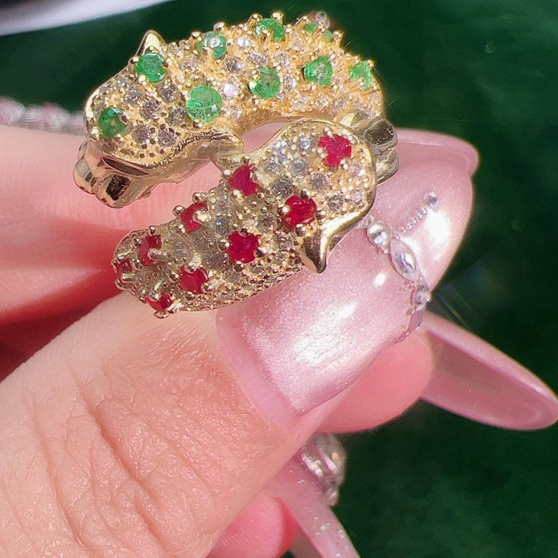 祖母绿多宝银S925镶嵌