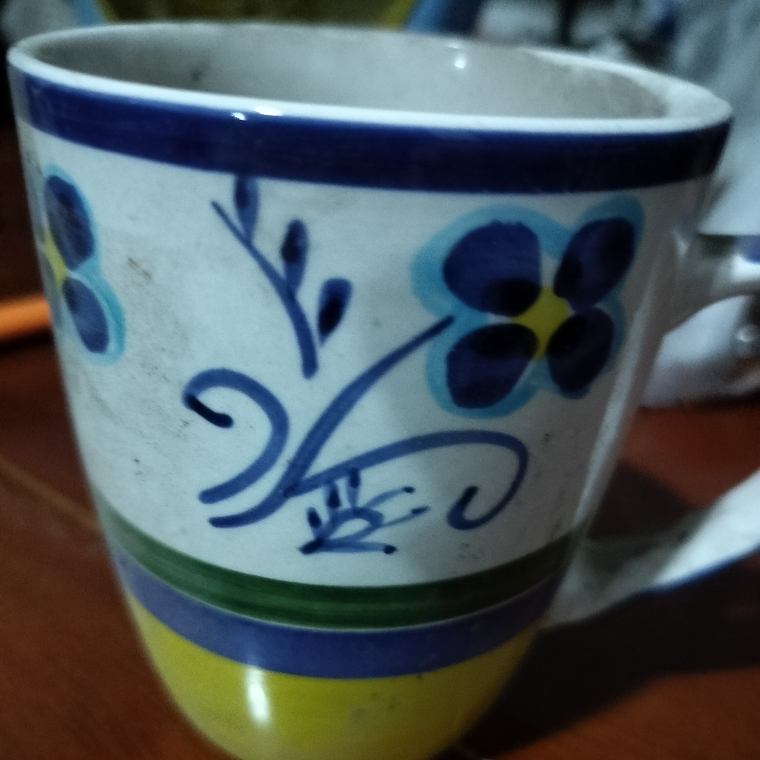 花图案茶杯水杯马克杯