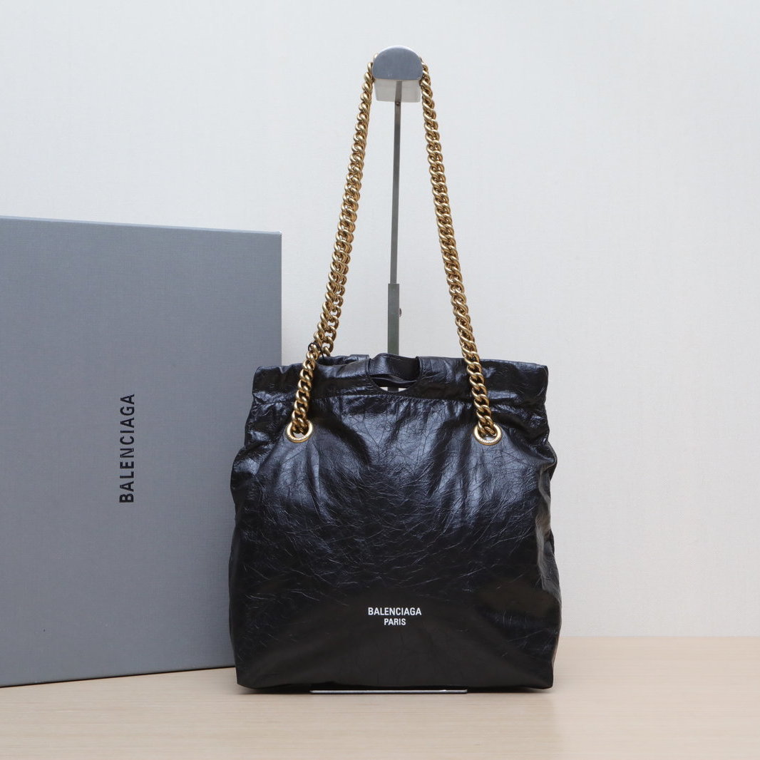 99新 Balenciaga/巴黎世家 【娇】CRUSH 小号 黑色 PVC602727