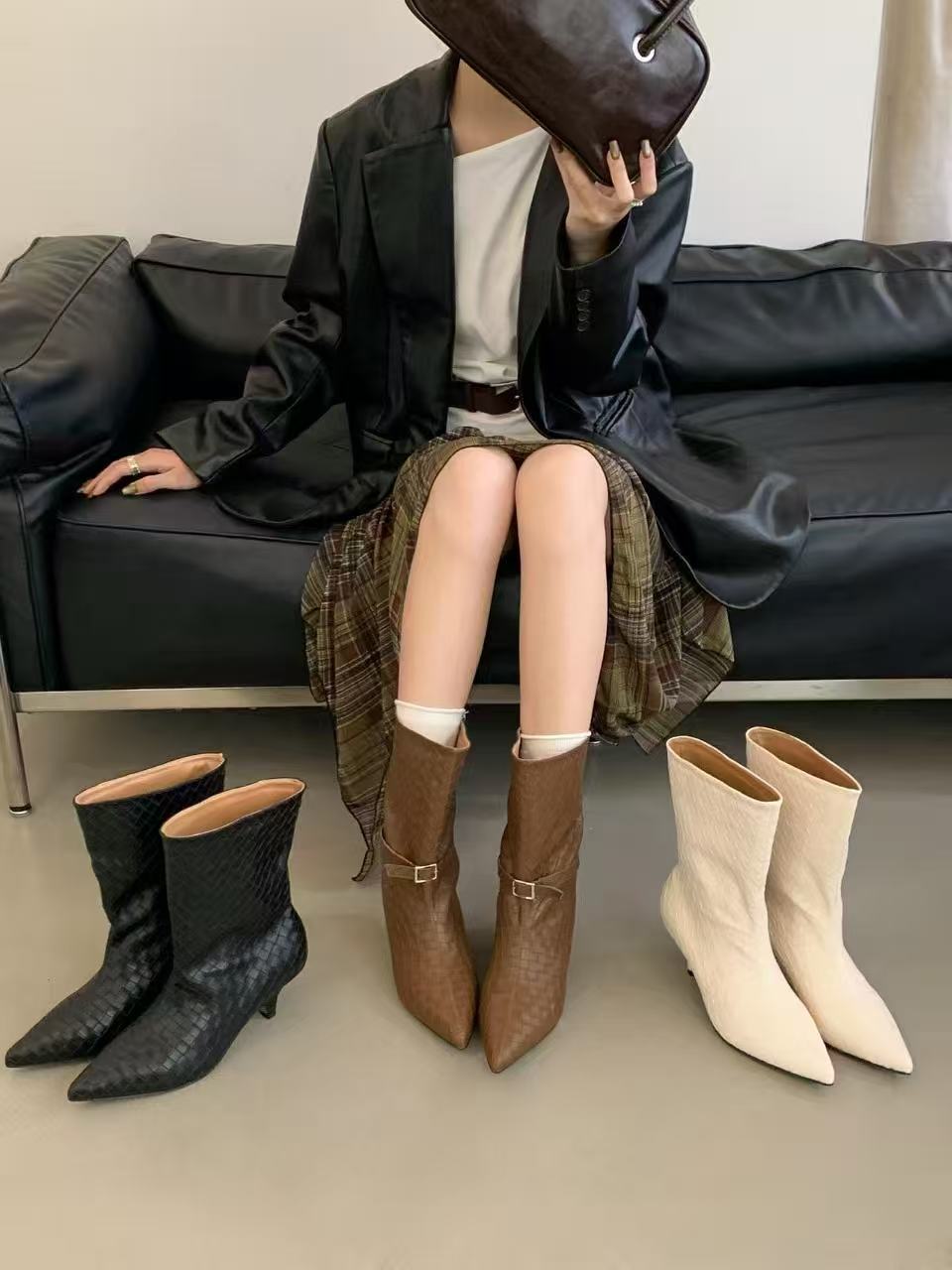 9艾倪时尚优选女靴百搭骑士秋冬长筒英伦风韩版瘦瘦靴(按编码长靴