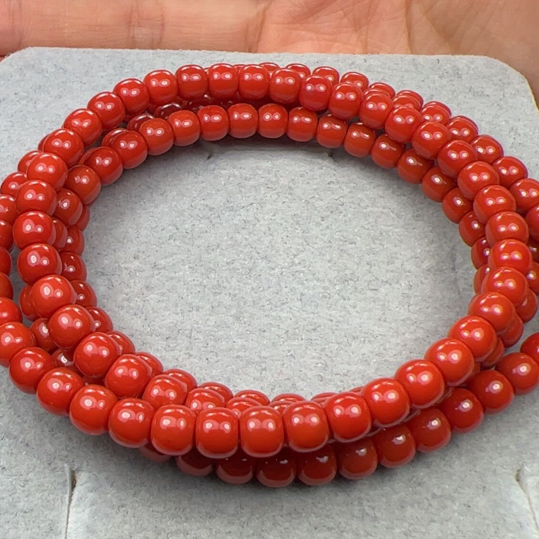 未镶嵌多圈南红玛瑙玛*