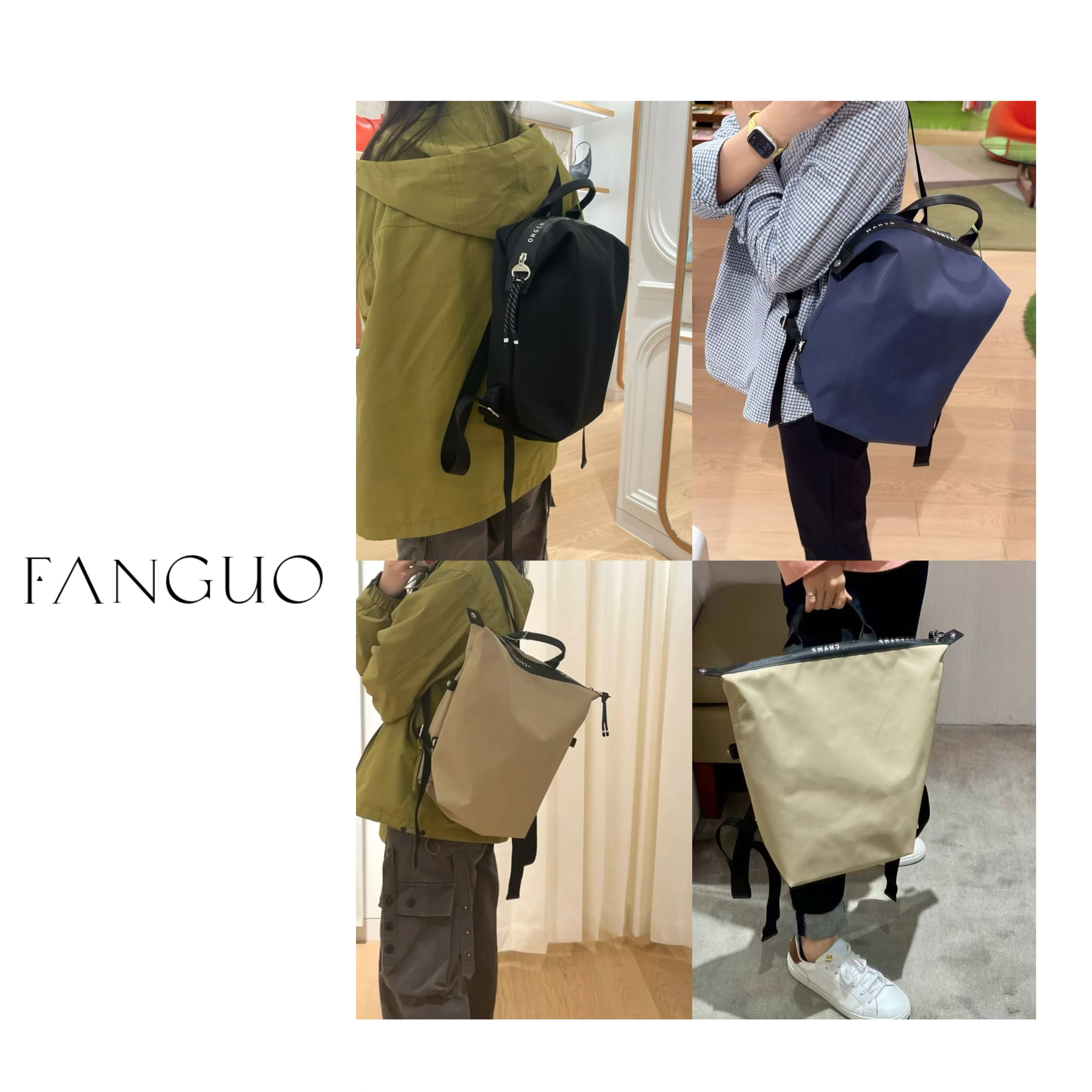 Ener*系列男女同款尼龙防水大容量双肩包背包 29009